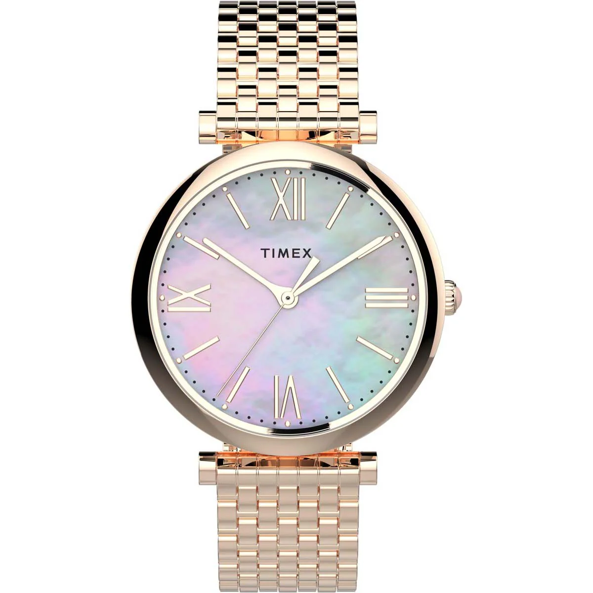 Timex City Collection Women's Quartz Analog Rose Gold-Tone Dial Round Case Stainless-Steel Function  Watch -TW2T79200 - Image 6