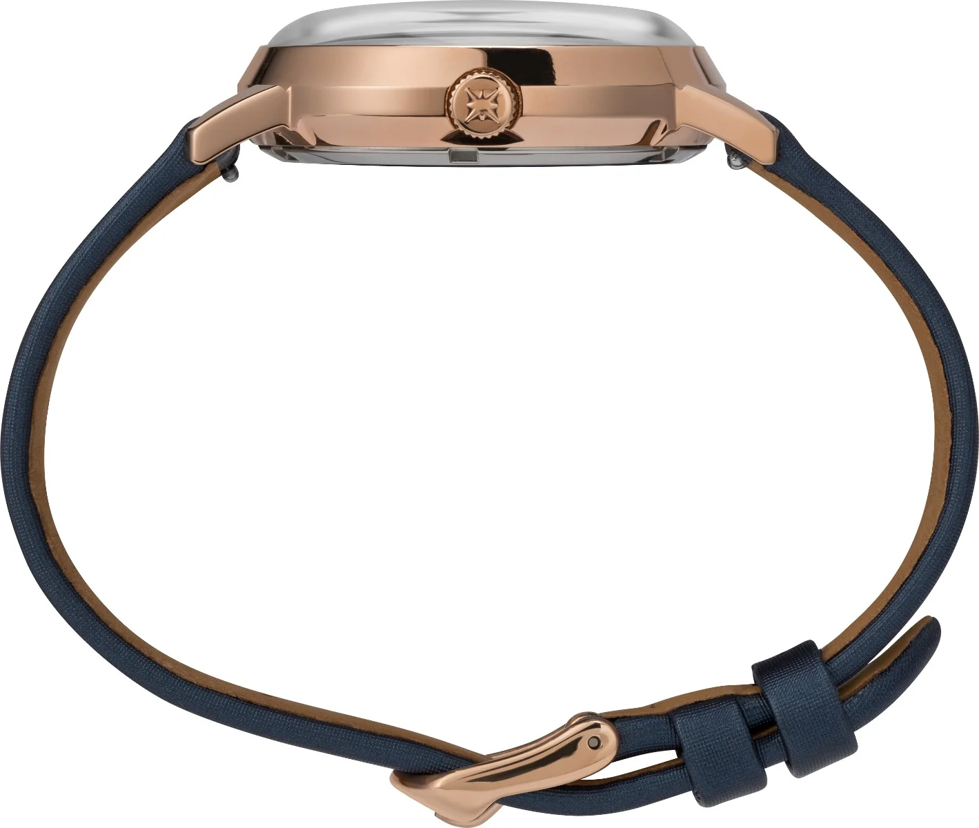 Timex City Collection Women's Mechanical Automatic Wind Rose Gold-Tone Dial Round Case Automatic Function Watch -TW2T86100 - Image 2