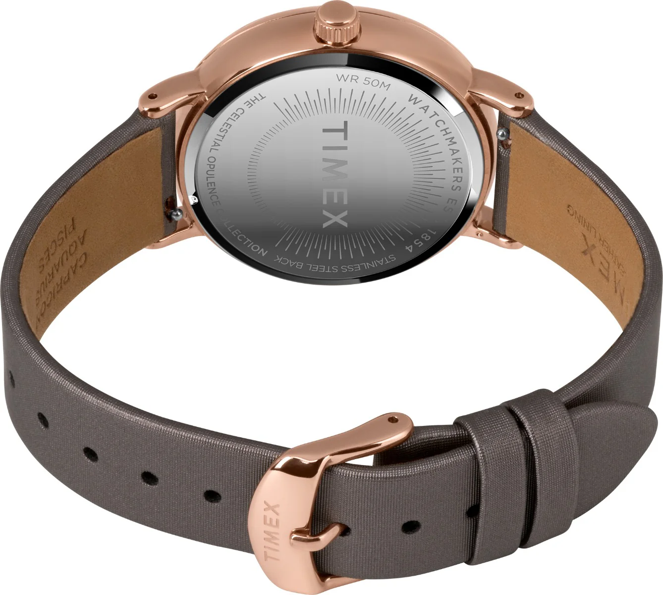 Timex Global Women's Titanium Dial  Case Leather-Strap Function Watch -TW2T87700 - Image 2