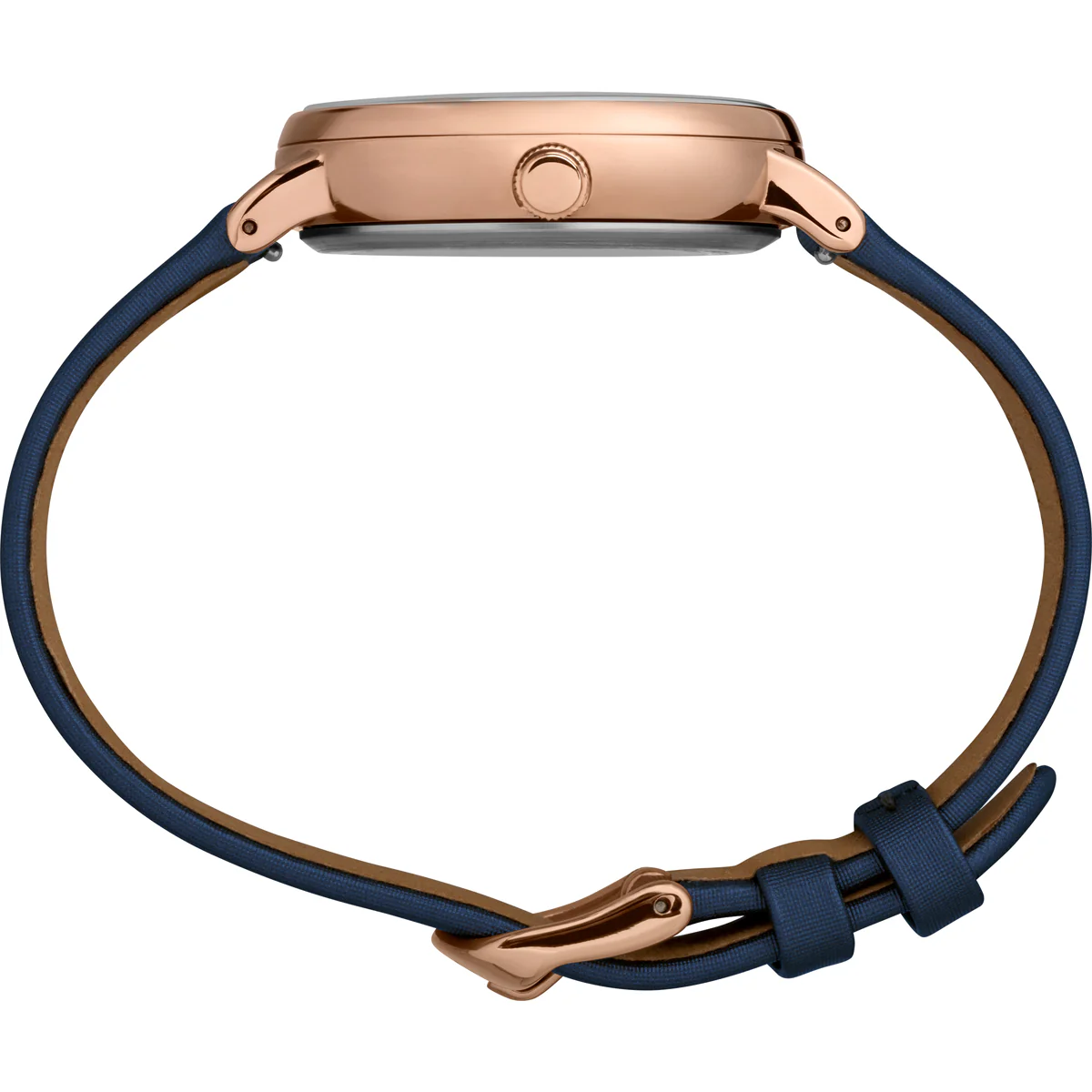 Timex Global Women's Rose Gold-Tone Dial  Case Leather-Strap Function Watch -TW2T87800 - Image 2