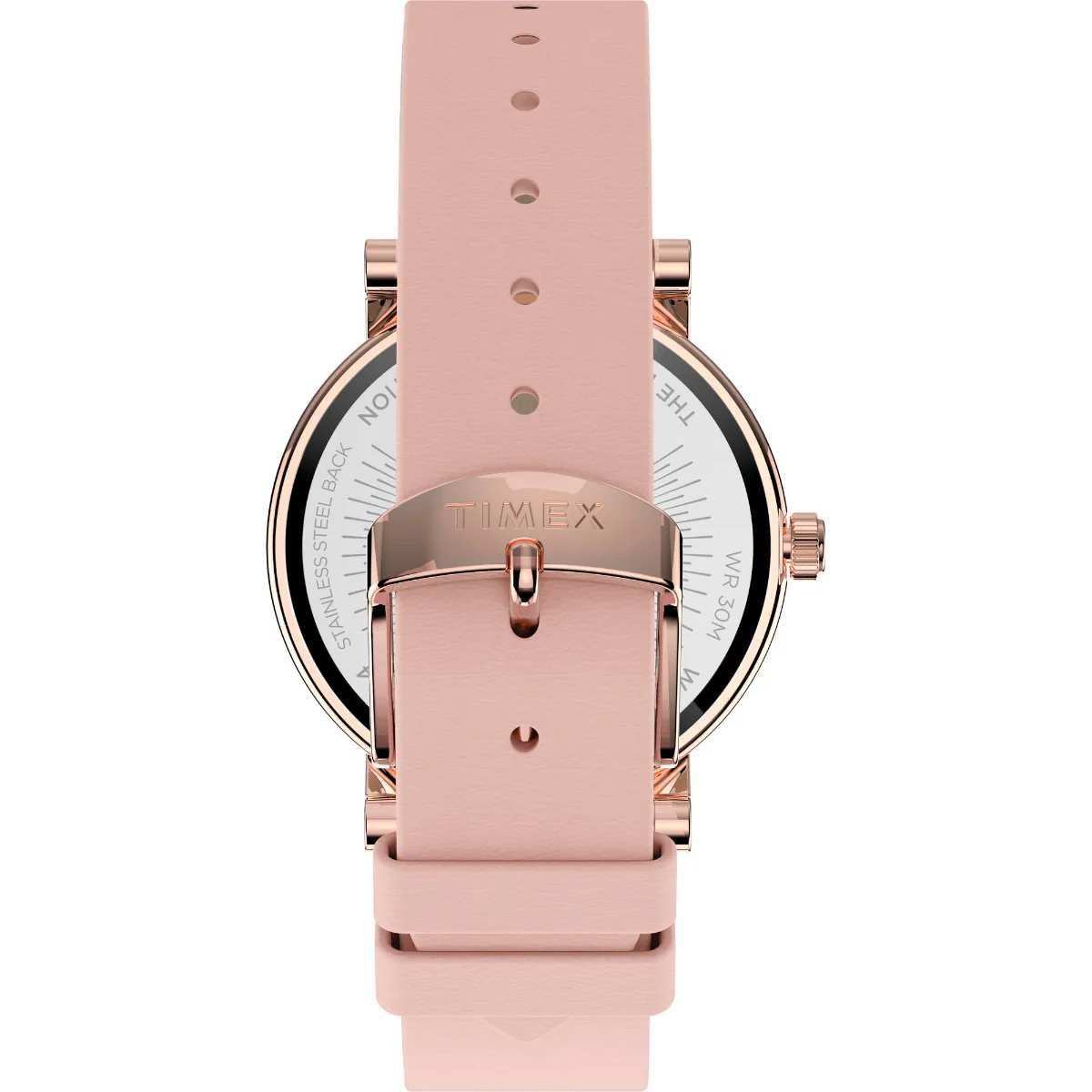 Timex City Collection Women's Quartz Analog Rose Gold-Tone Dial  Case Leather-Strap Function Watch -TW2U18500 - Image 2