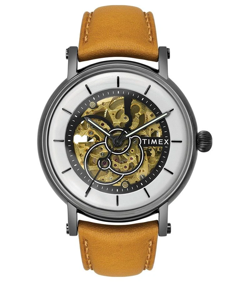 Timex E Class Men's Grey Dial Round Case Automatic Function Watch -TWEG16713 - Image 2