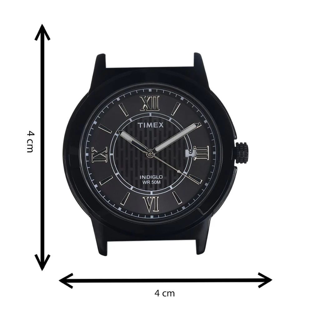 Timex Fashion Men's Black Dial Round Case Date Function Watch -TWEG18004 - Image 3