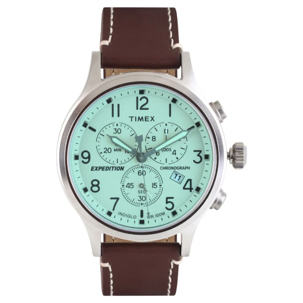 Timex Fashion Men's Beige Dial Round Case Chronograph Function Watch -TWEG18200 - Image 8