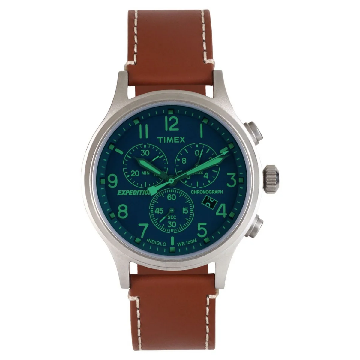 Timex Fashion Men's Blue Dial Round Case Chronograph Function Watch -TWEG18201 - Image 2