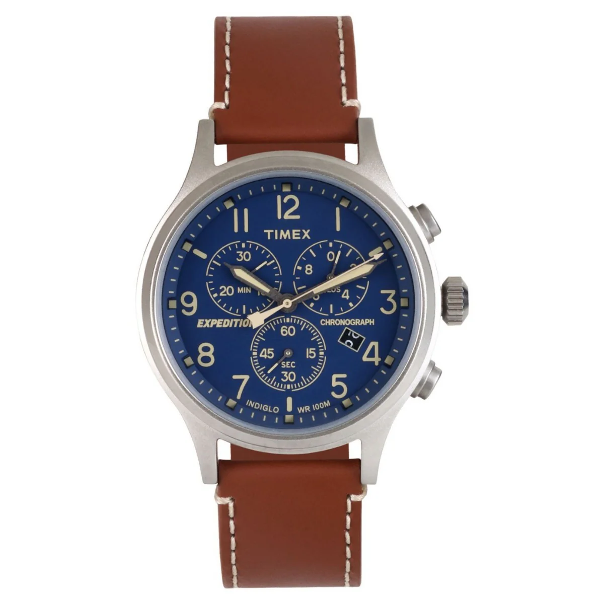 Timex Fashion Men's Blue Dial Round Case Chronograph Function Watch -TWEG18201 - Image 7