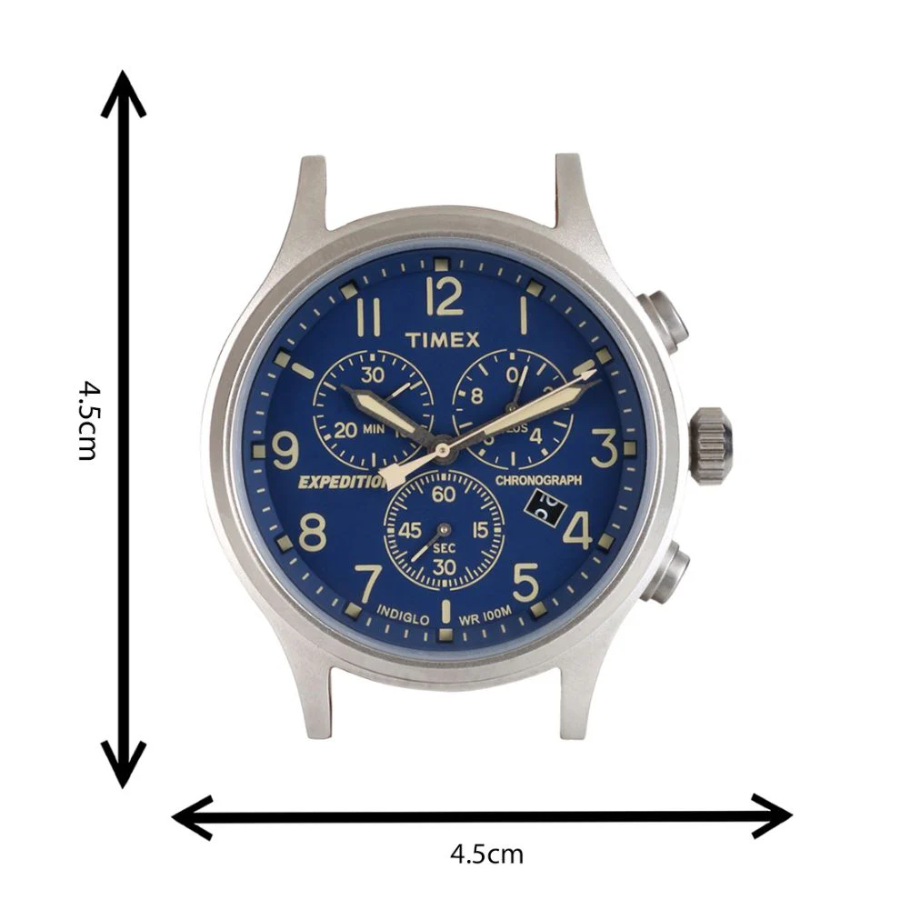 Timex Fashion Men's Blue Dial Round Case Chronograph Function Watch -TWEG18201 - Image 9
