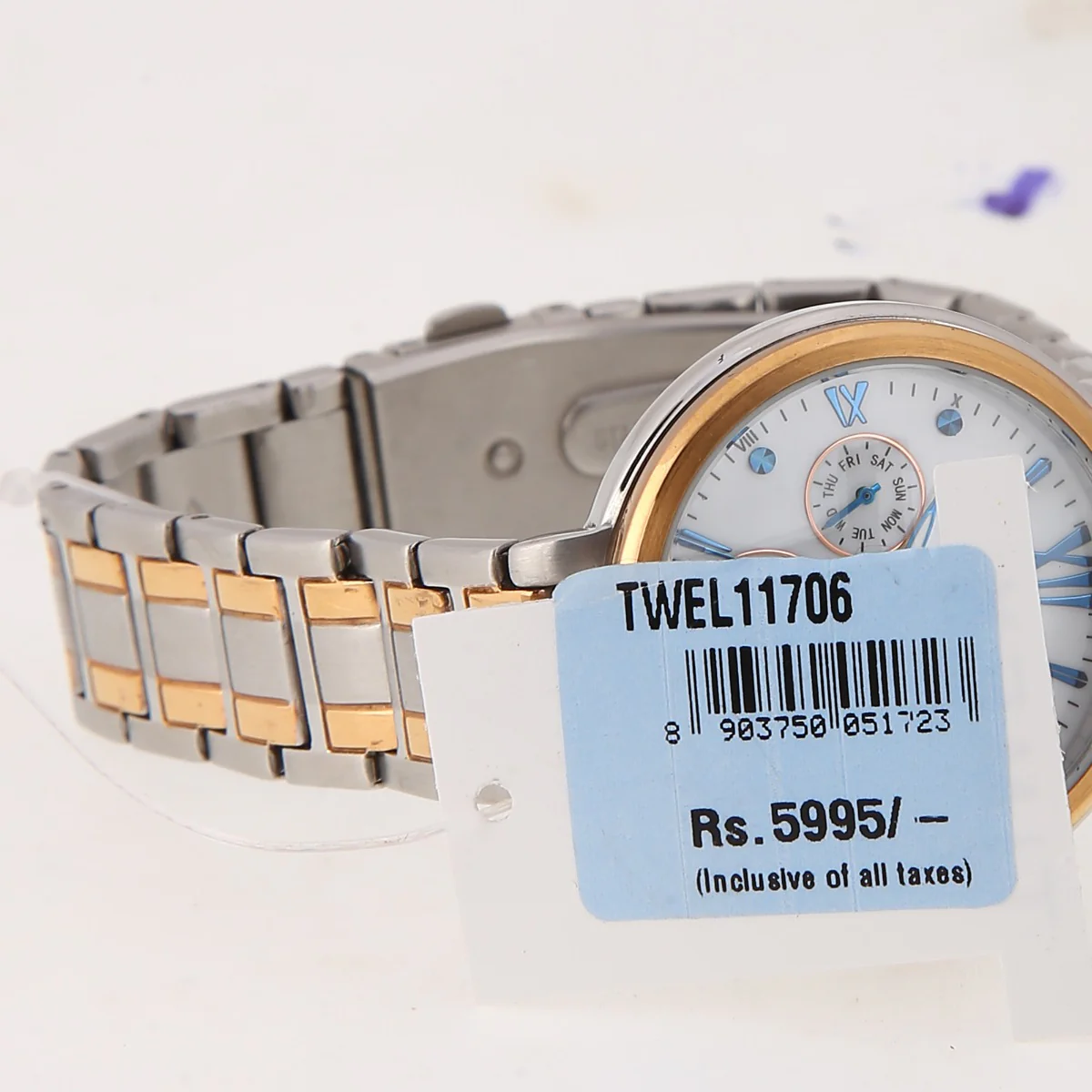 Timex E Class Women's Mother of Pearl Dial Round Case Multifunction Function Watch -TWEL11706 - Image 6