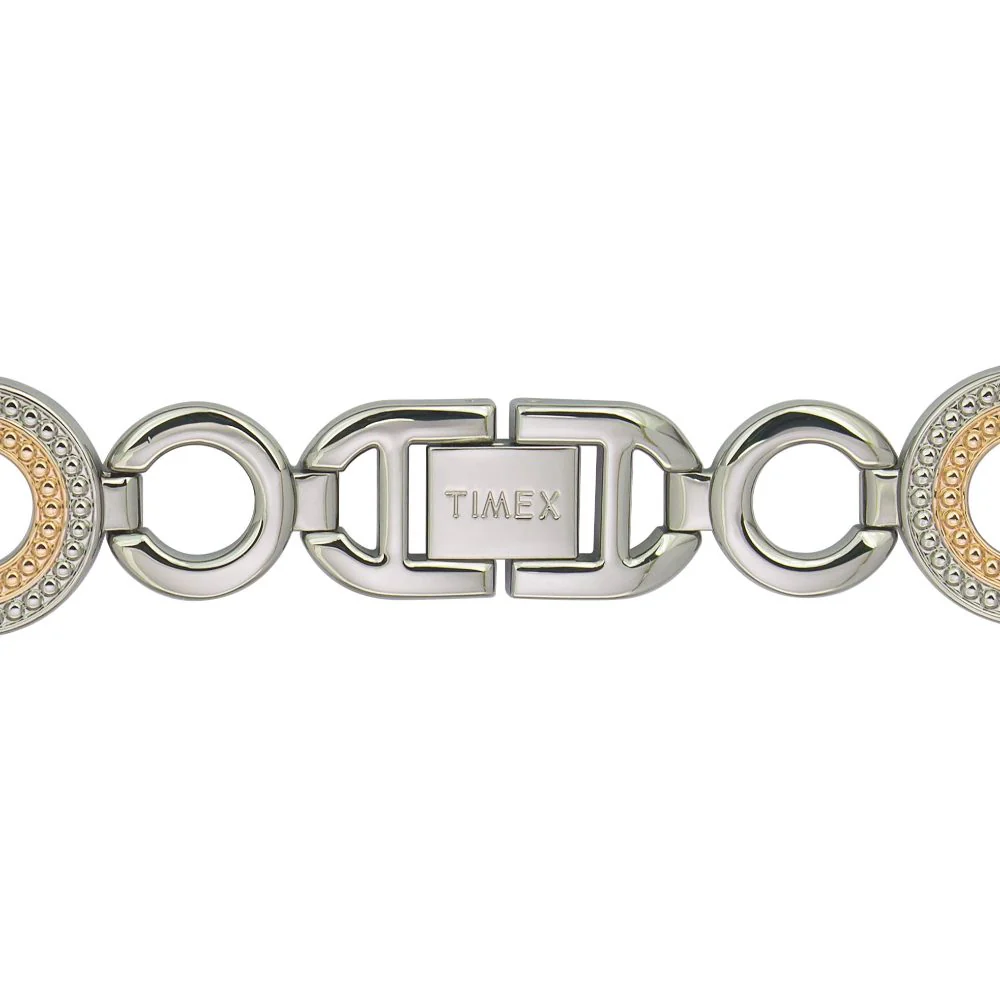 Timex Fria Women's Rose Gold Dial Round Case 2 Hands Function Watch -TWEL14105 - Image 3