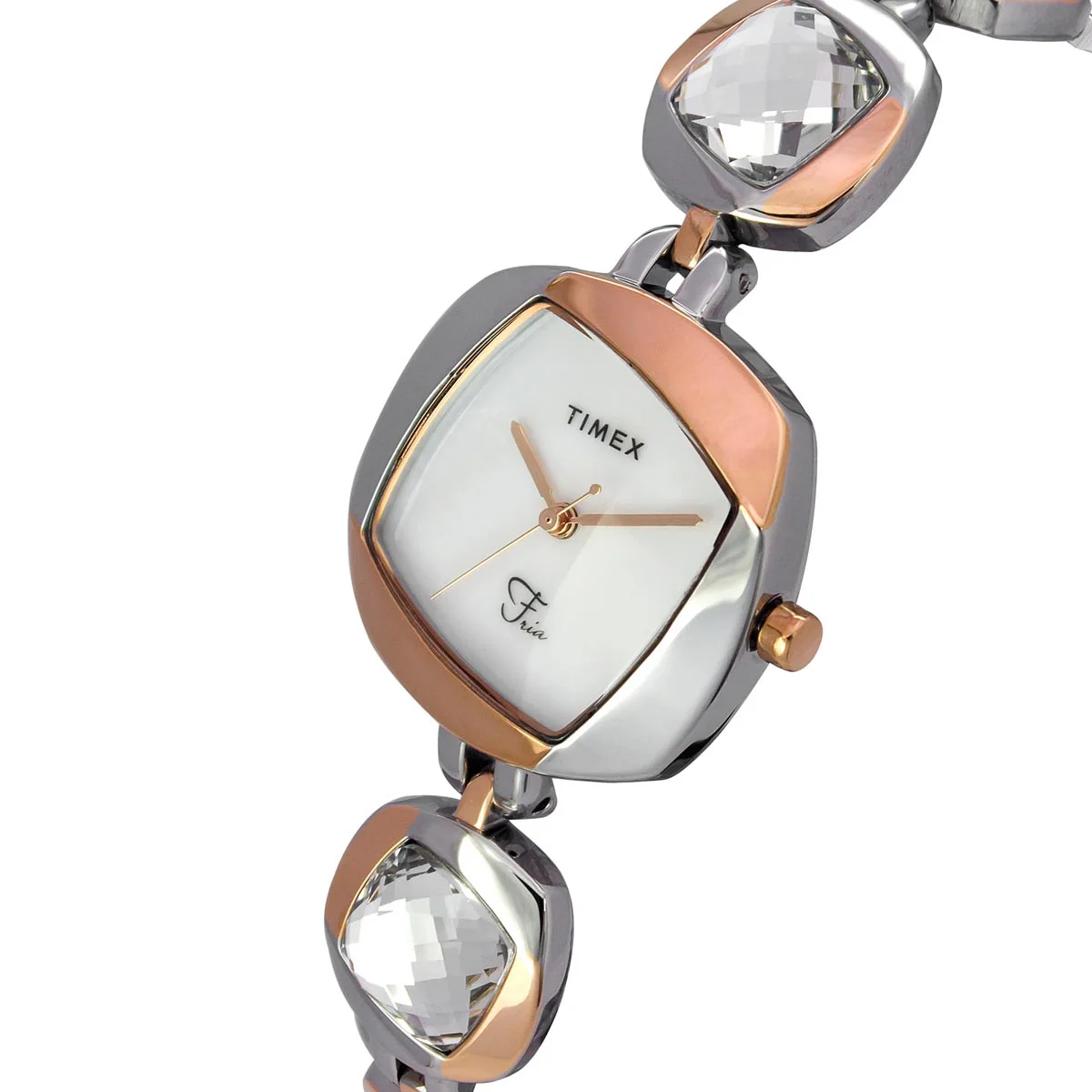 Timex Fria Women Off White Square Analog Watch - TWEL15002 - Image 2