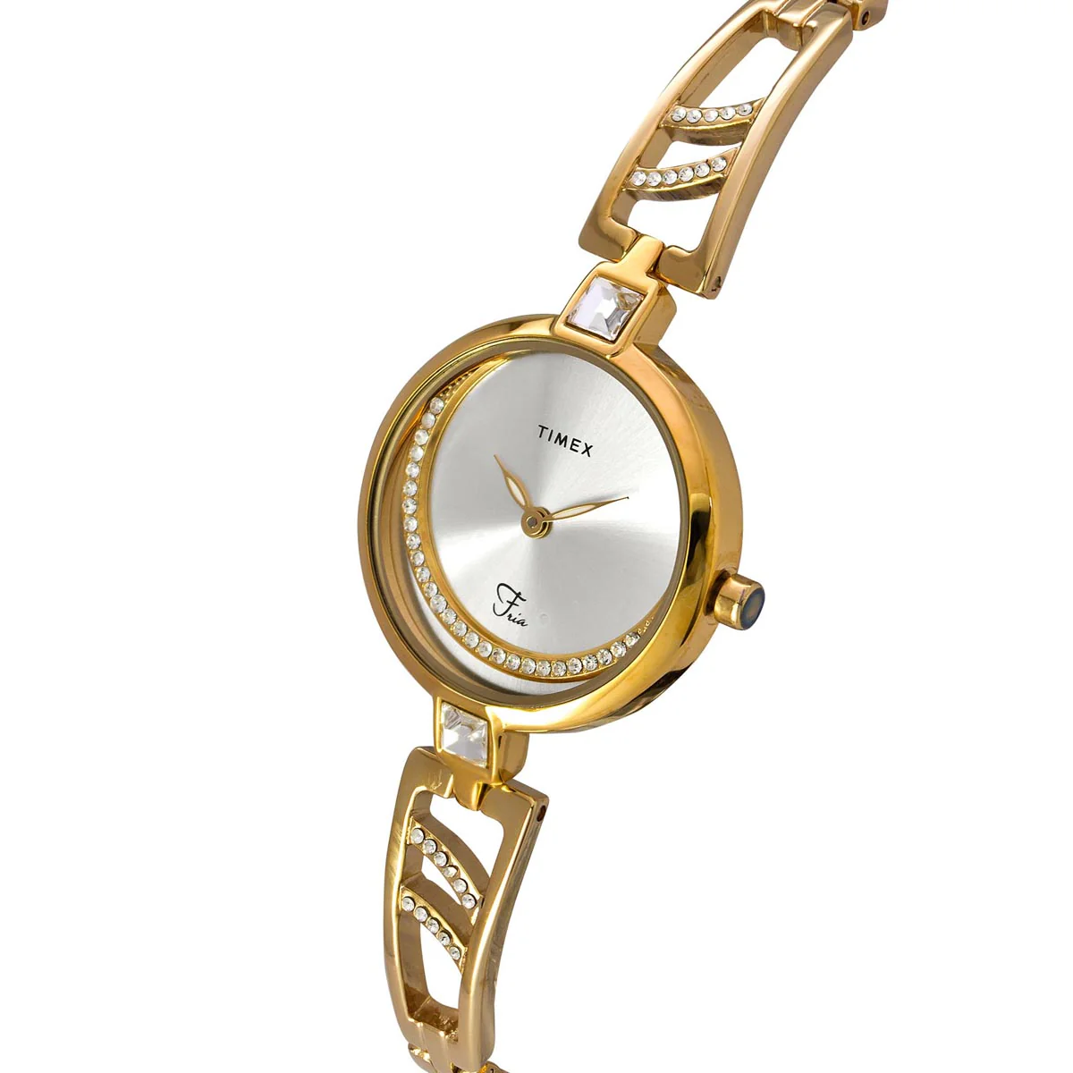Timex Fria Women Silver Round Analog Watch - TWEL15200 - Image 2
