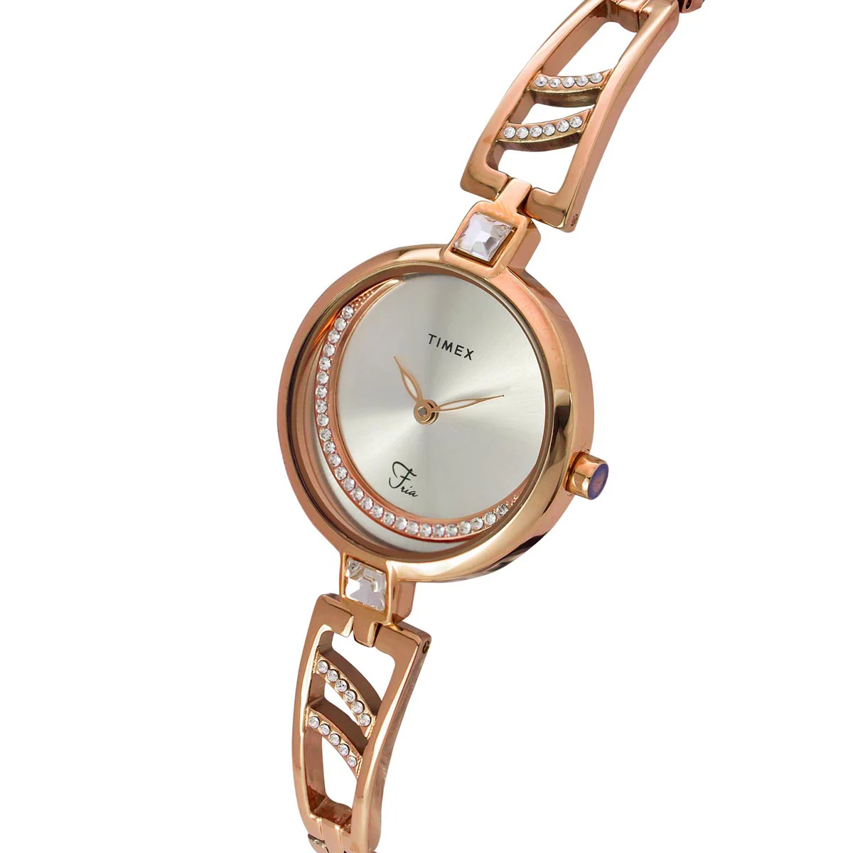 Timex Fria Women Silver Round Analog Watch - TWEL15201 - Image 2