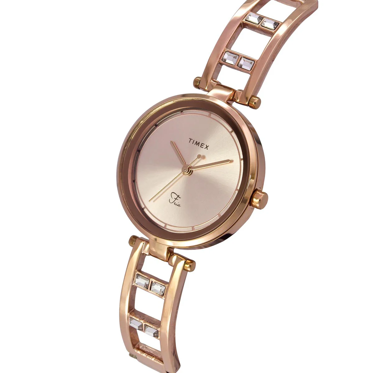 Timex Fria Women Rose Gold Round Analog Watch - TWEL15300 - Image 2