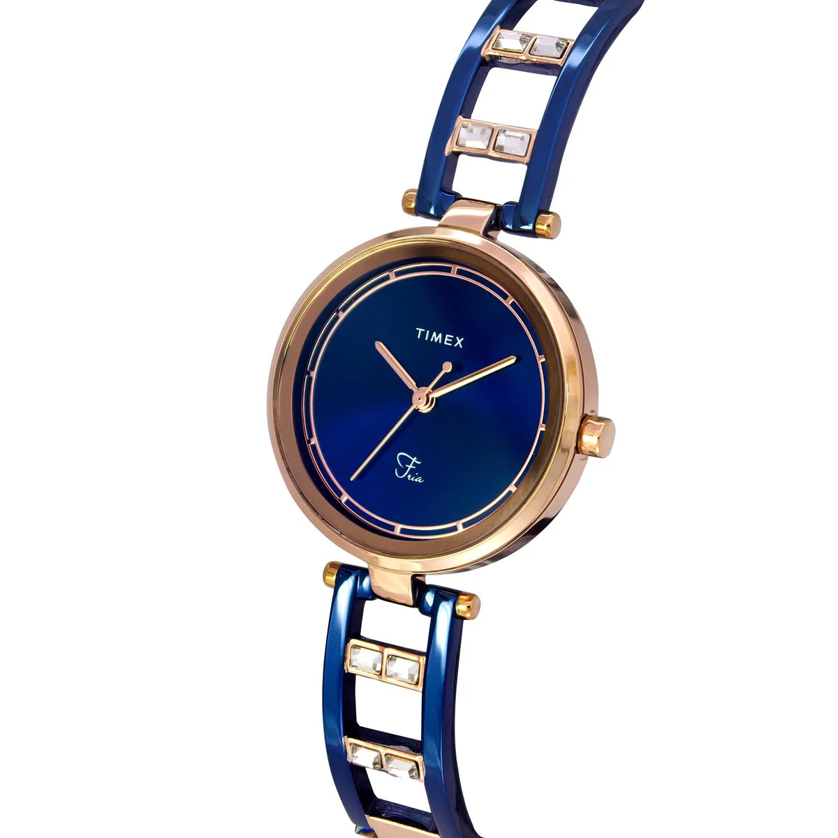 Timex Fria Women Blue Round Analog Watch - TWEL15303 - Image 2