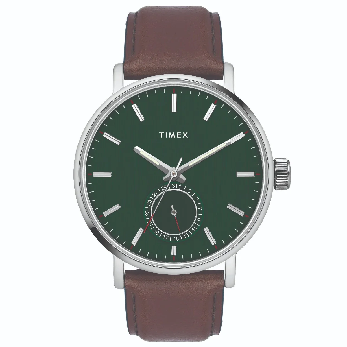 Timex Fashion Men's Green Dial Round Case Date Function Watch -TWEG20001 - Image 6