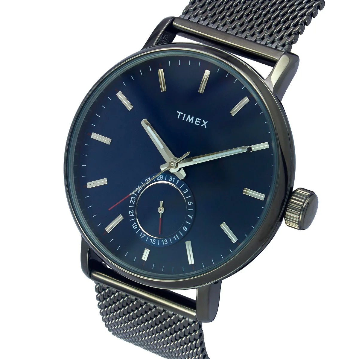 Timex Fashion Men's Blue Dial Round Case Date Function Watch -TWEG20003 - Image 2