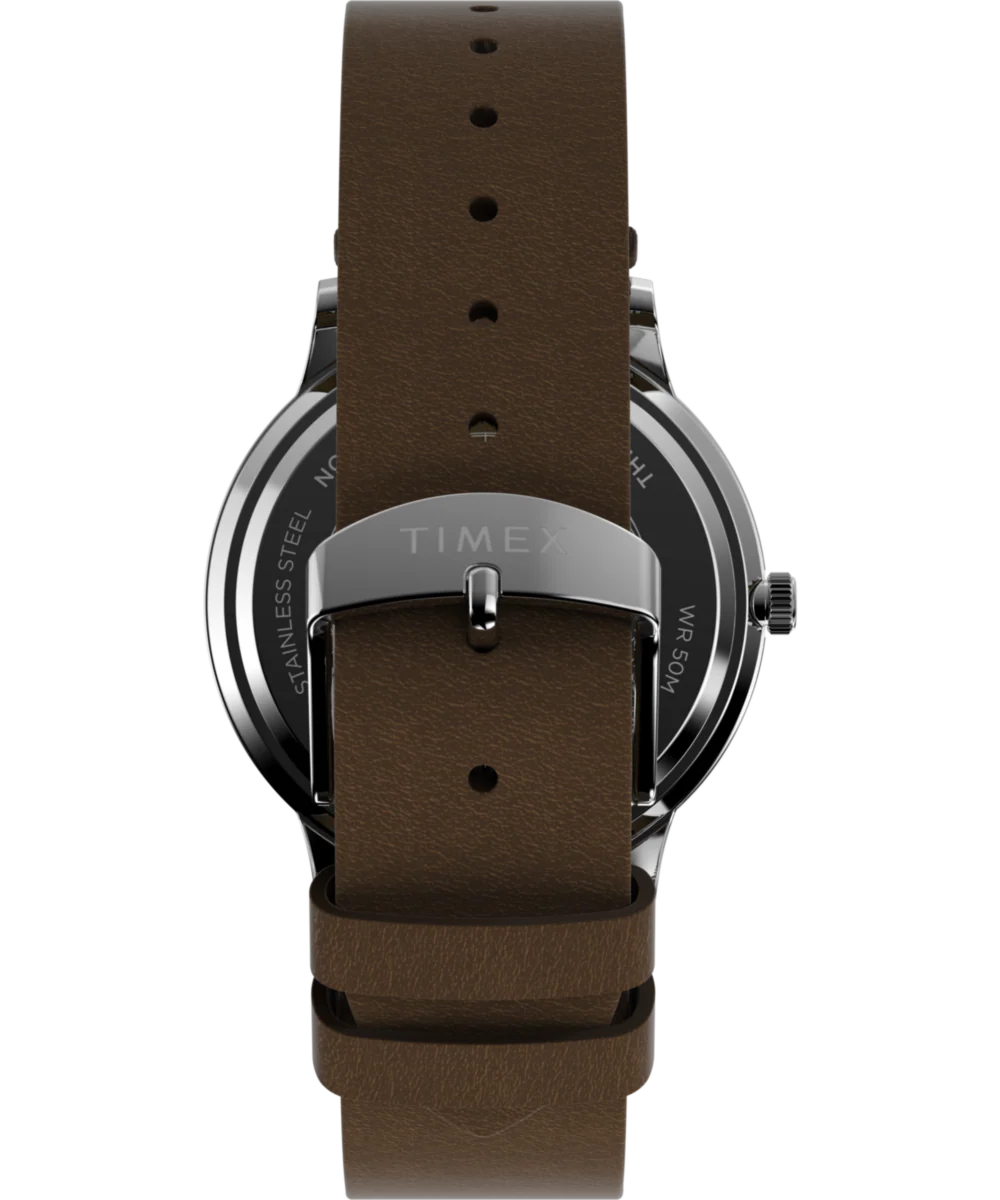 Waterbury Classic 40mm Leather Strap Watch - Image 8