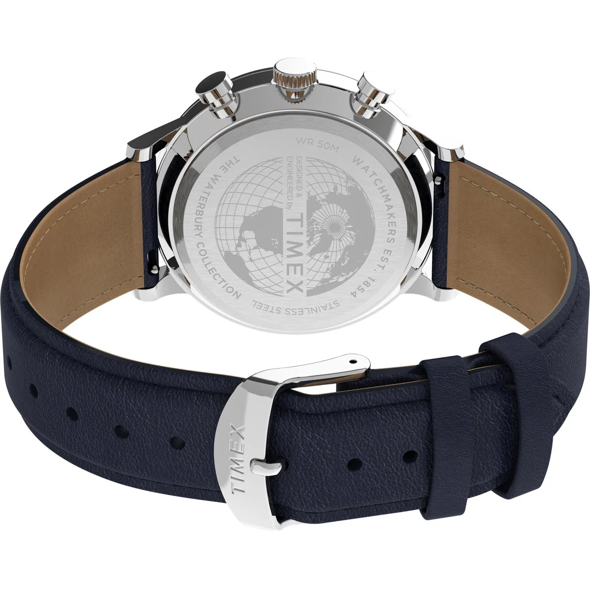 Timex Multifunctonal Men's Analog Blue Dial Coloured Quartz Watch, Round Dial with 40 mm Case width - TW2U04700UJ - Image 4