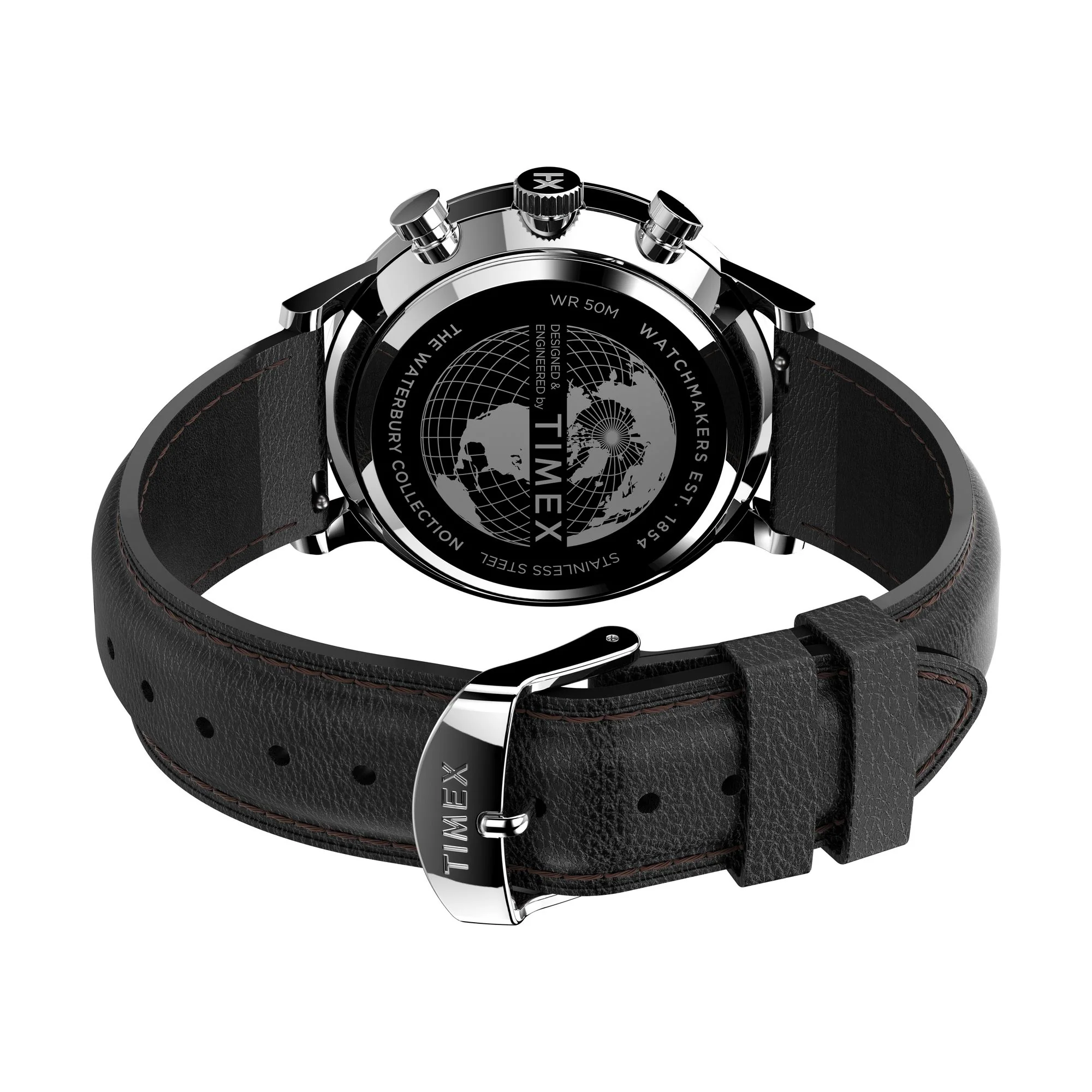 Waterbury Classic Chronograph 40mm Leather Strap Watch - Image 10