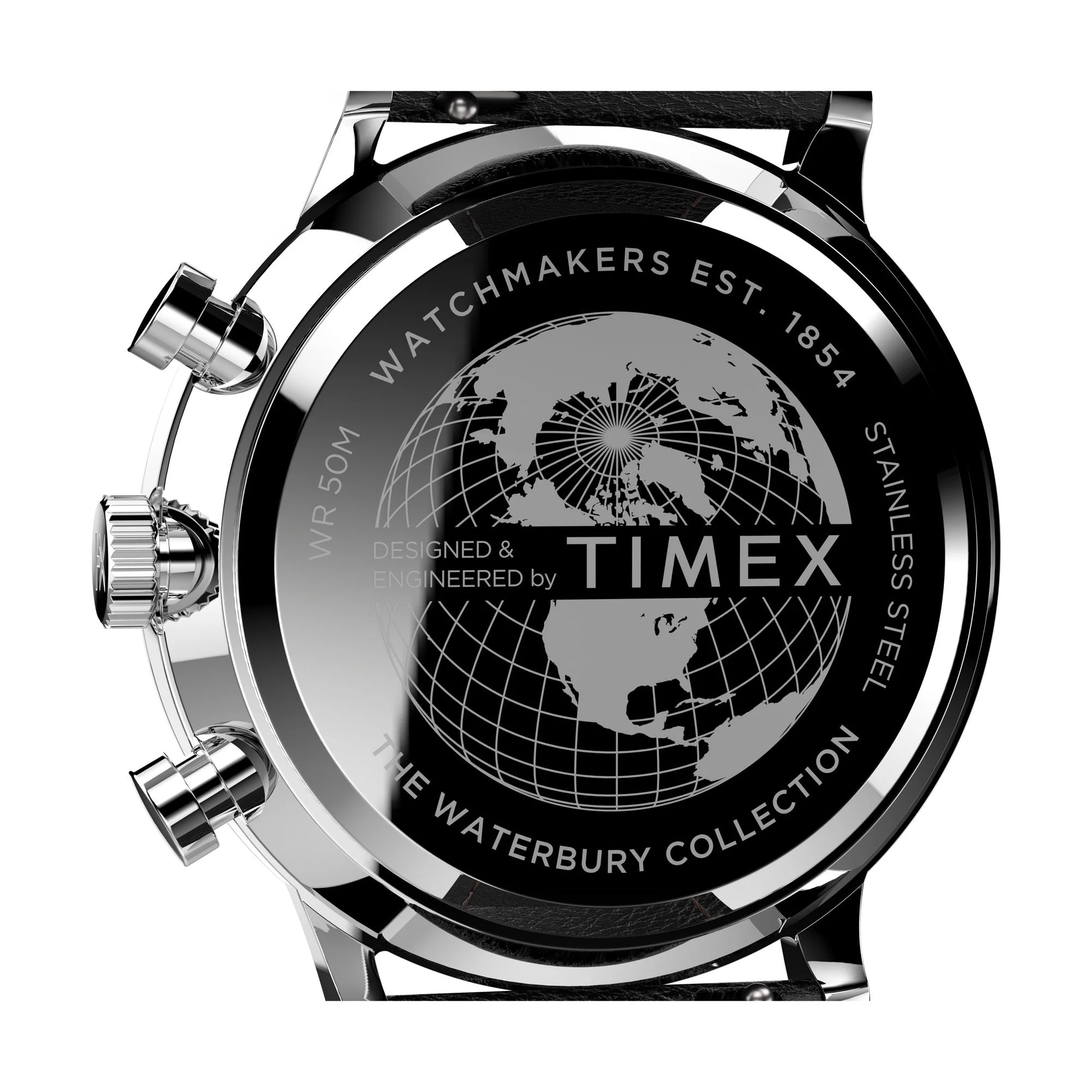 Waterbury Classic Chronograph 40mm Leather Strap Watch - Image 4